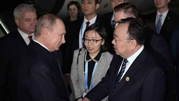 俄罗斯总统普京抵达中国北京 - 俄罗斯卫星通讯社