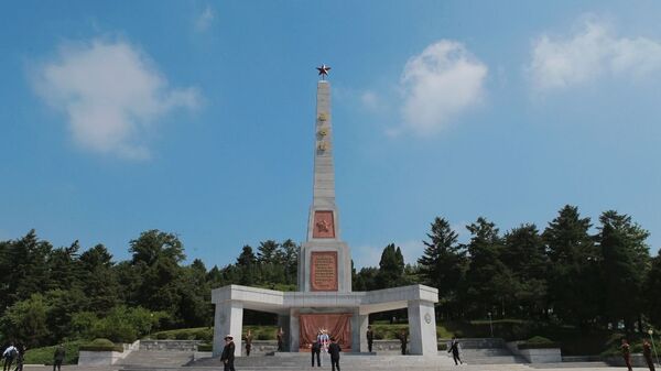 俄联邦委员会代表团向平壤苏联士兵纪念碑献花 - 俄罗斯卫星通讯社