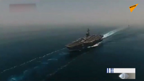 伊朗无人机拍到美国航母现身波斯湾 - 俄罗斯卫星通讯社