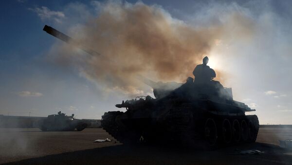 Члены Ливийской национальной армии, которой командует Халифа Хафтар, в Бенгази, Ливия - 俄罗斯卫星通讯社