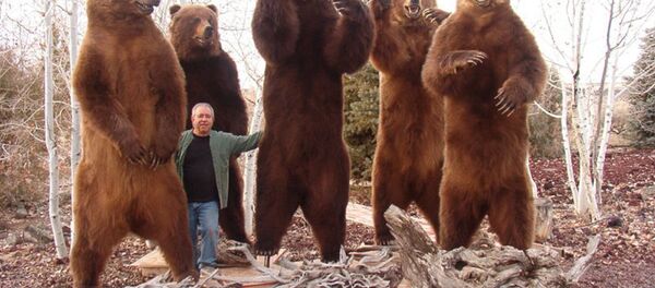 美國獵人在勘察加的獵熊標本 - 俄羅斯衛星通訊社