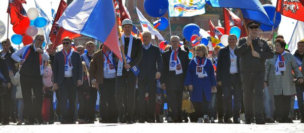 Первомайская демонстрация на Красной площади Первомайская демонстрация на Красной площади - 俄羅斯衛星通訊社