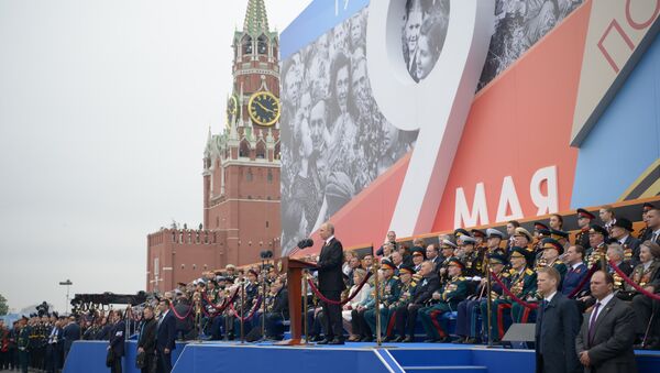 Президент РФ Владимир Путин на Параде Победы на Красной площади  - 俄羅斯衛星通訊社