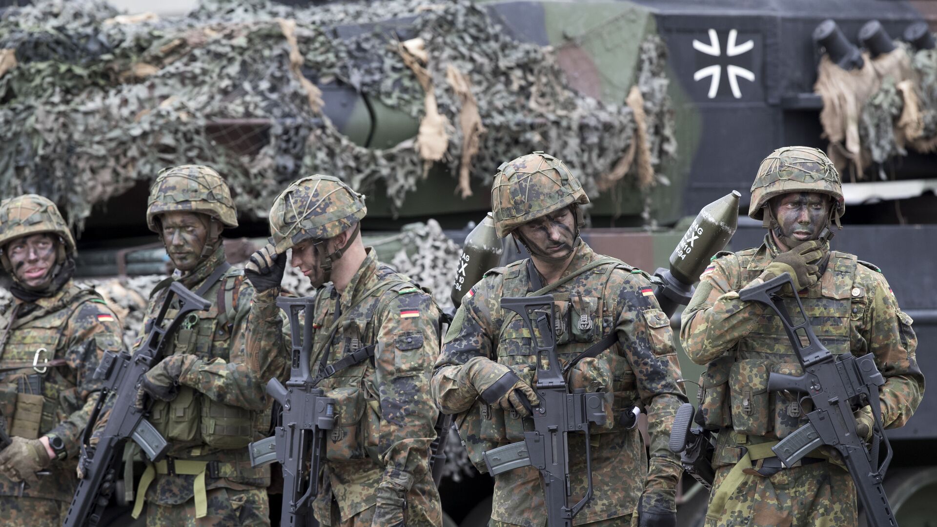 Немецкие солдаты НАТО на военной базе Рукла в Литве - 俄罗斯卫星通讯社, 1920, 17.10.2022