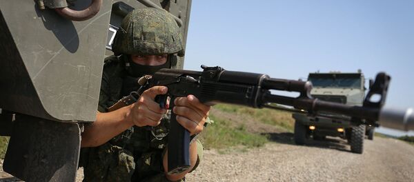 Во время тактических учений с подразделениями соединения специального назначения Южного военного округа - 俄罗斯卫星通讯社