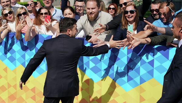 Избранный президент Украины Владимир Зеленский перед церемонией инаугурации в Киеве. 20 мая 2019 - 俄羅斯衛星通訊社