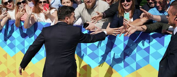 Избранный президент Украины Владимир Зеленский перед церемонией инаугурации в Киеве. 20 мая 2019 - 俄羅斯衛星通訊社