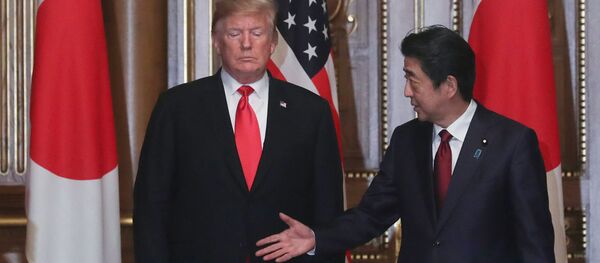 Президент США Дональд Трамп и премьер-министр Синдзо Абэ в Токио - 俄羅斯衛星通訊社