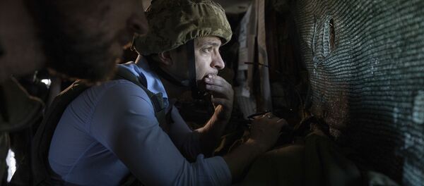 泽连斯基视察顿巴斯地区乌克兰军人日常 泽连斯基视察顿巴斯地区乌克兰军人日常 - 俄罗斯卫星通讯社