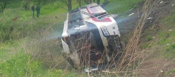 Пассажирский автобус перевернулся в Приморье - 俄羅斯衛星通訊社