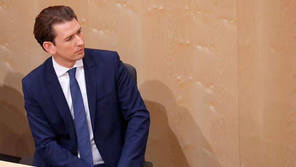 Себастьян Курц во время заседания парламента Австрии - 俄羅斯衛星通訊社