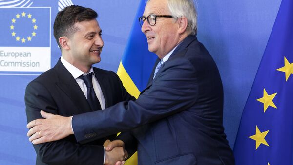 烏克蘭總統在與歐盟委員會主席會面時開玩笑 - 俄羅斯衛星通訊社