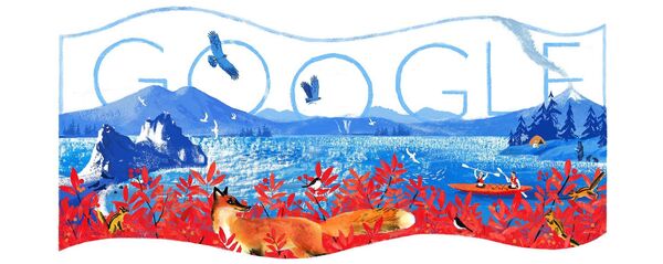 谷歌发布俄罗斯日涂鸦 - 俄罗斯卫星通讯社