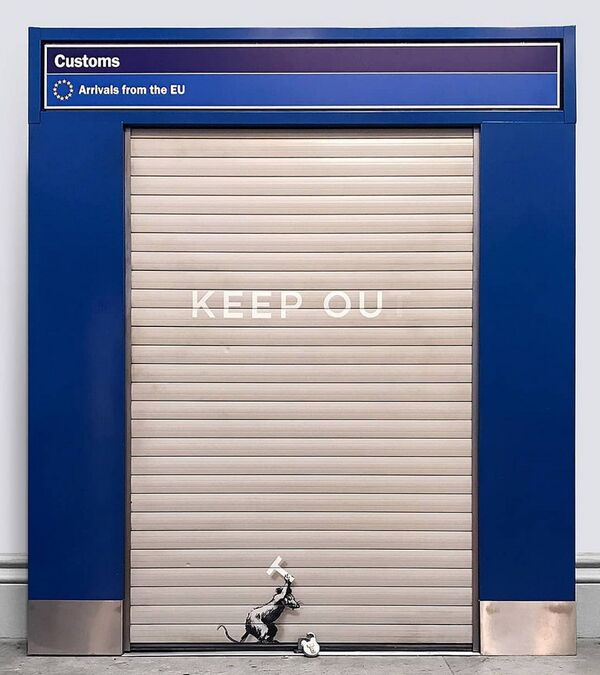 伦敦希思罗机场出现班克西涂鸦新作 - 俄罗斯卫星通讯社