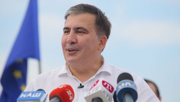 Лидер политической партии Движение новых сил Михаил Саакашвили. - 俄羅斯衛星通訊社