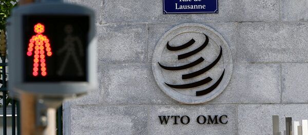 A sign of the World Trade Organization (WTO) - 俄罗斯卫星通讯社