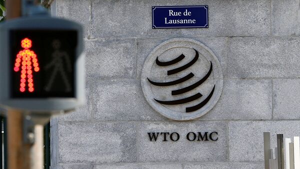 A sign of the World Trade Organization (WTO) - 俄罗斯卫星通讯社