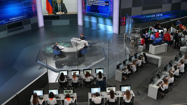 Прямая линия с президентом России Владимиром Путиным - 俄羅斯衛星通訊社