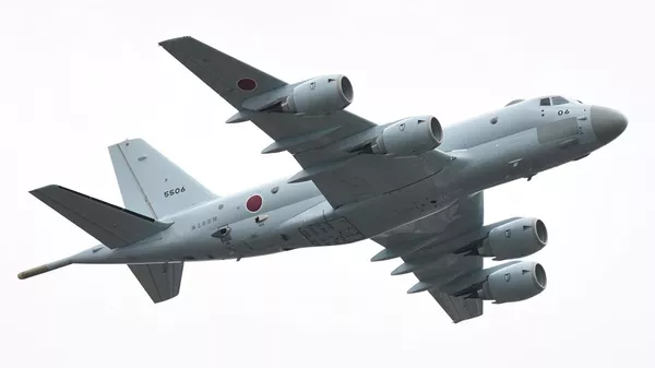 Патрульный самолет Kawasaki P-1  Военно-морских сил самообороны Японии - 俄羅斯衛星通訊社