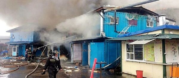 乌苏里斯克中国市场火灾过火面积达2200平米 - 俄罗斯卫星通讯社