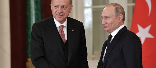 Президент РФ В. Путин встретился с президентом Турции Р. Т. Эрдоганом - 俄罗斯卫星通讯社