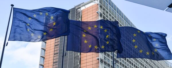 Флаги Евросоюза в Брюсселе - 俄罗斯卫星通讯社