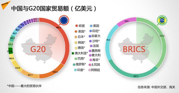 中国与G20国家贸易额 中国与G20国家贸易额 - 俄罗斯卫星通讯社