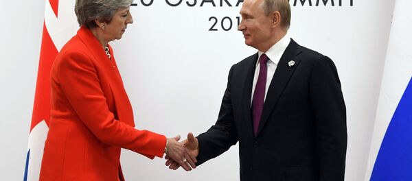 俄羅斯總統普京與英首相梅 俄羅斯總統普京與英首相梅 - 俄羅斯衛星通訊社