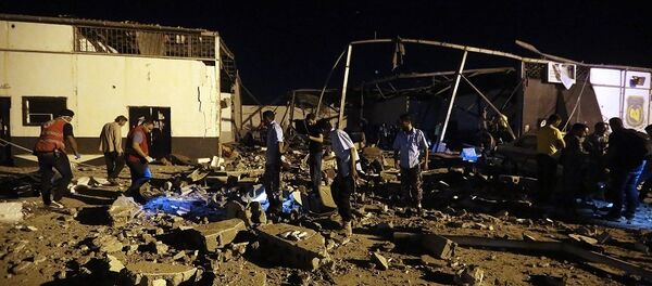 黎波里郊区塔朱拉（Tajoura）地区的非法移民拘留中心 - 俄罗斯卫星通讯社