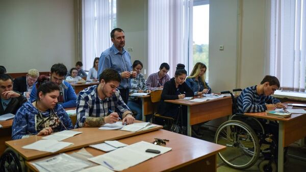 莫斯科国立人文经济大学的教室 - 俄罗斯卫星通讯社