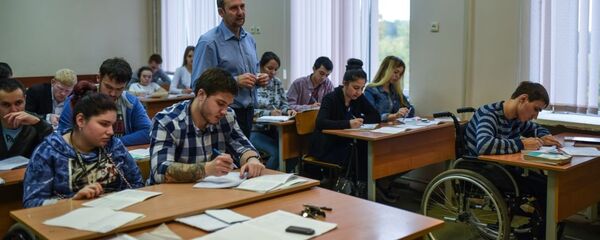 莫斯科國立人文經濟大學的教室 莫斯科國立人文經濟大學的教室 - 俄羅斯衛星通訊社