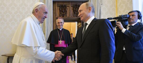 普京在梵蒂岡與教皇會談 - 俄羅斯衛星通訊社