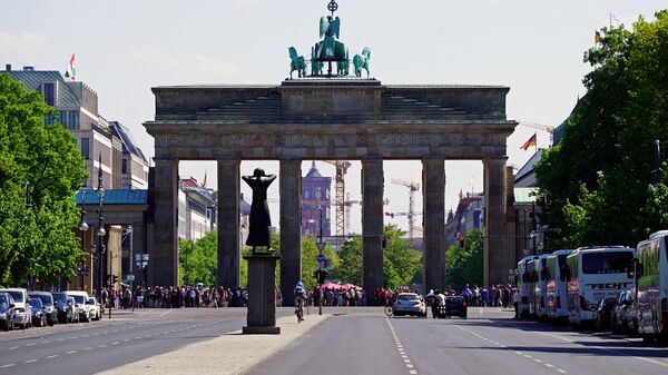 Вид на Бранденбургские ворота в Берлине - 俄羅斯衛星通訊社