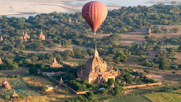 缅甸蒲甘古城上空的气球 - 俄罗斯卫星通讯社