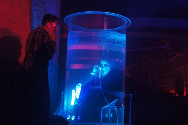 浸在水中的领导还在工作 浸在水中的领导还在工作 - 俄罗斯卫星通讯社