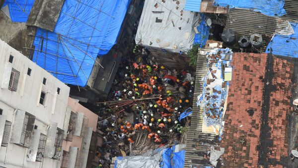 印度孟买居民楼倒塌事故遇难者增至12人 - 俄罗斯卫星通讯社
