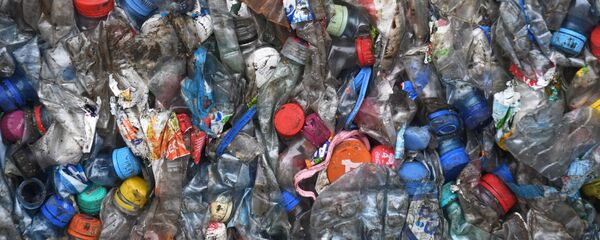 Пластиковые бутылки на предприятии по глубокой переработке. Пластиковые бутылки на предприятии по глубокой переработке. - 俄罗斯卫星通讯社