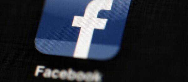 Логотип социальной сети Фейсбук Логотип социальной сети Фейсбук - 俄羅斯衛星通訊社