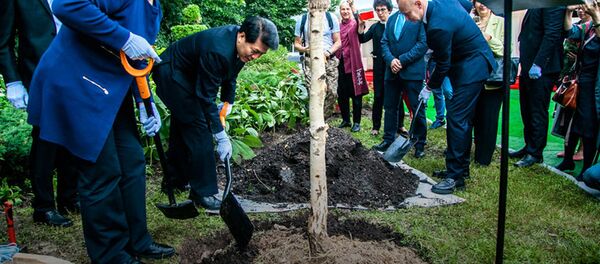 李輝在莫斯科索科爾尼基公園種下一棵友誼樹 李輝在莫斯科索科爾尼基公園種下一棵友誼樹 - 俄羅斯衛星通訊社