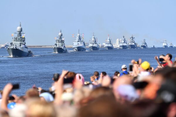 聖彼得堡和新羅西斯克海軍日閱兵彩排 - 俄羅斯衛星通訊社