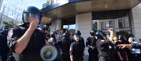 莫斯科警方抓捕1074名非法集會參與者 - 俄羅斯衛星通訊社