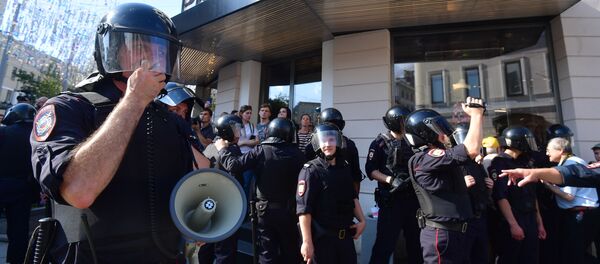 Несанкционированная акция в поддержку кандидатов в депутаты Мосгордумы - 俄羅斯衛星通訊社