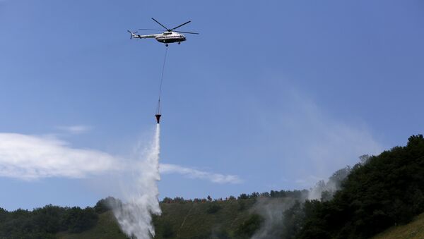 俄军方周一上午在西伯利亚森林大火火区空中投水550多吨 - 俄罗斯卫星通讯社
