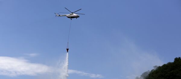 俄军方周一上午在西伯利亚森林大火火区空中投水550多吨 - 俄罗斯卫星通讯社