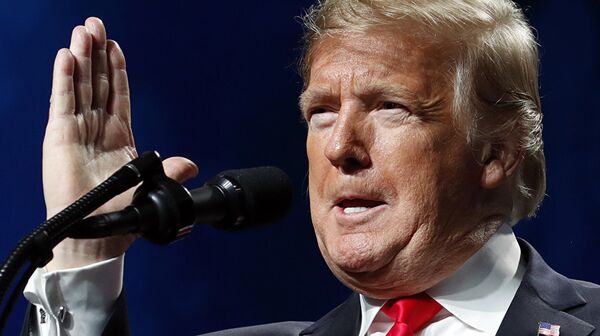 President Donald Trump making a point during a speech at the American Farm Bureau Federation's 100th Annual Convention in New Orleans on 14 January 2019 - 俄罗斯卫星通讯社