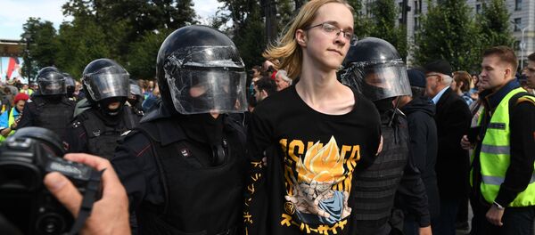 俄內務部:136人在莫斯科市中心未經批准的集會期間因各種違法行為被拘 俄內務部:136人在莫斯科市中心未經批准的集會期間因各種違法行為被拘 - 俄羅斯衛星通訊社