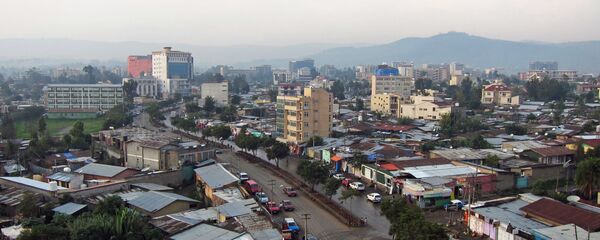 Вид на Аддис-Абебу, Эфиопия Вид на Аддис-Абебу, Эфиопия - 俄羅斯衛星通訊社