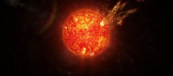 Кадр из видеоимитации солнечного ветра - 俄羅斯衛星通訊社