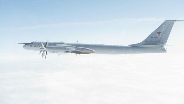 Фото российского Ту-142, опубликованное британскими ВВС - 俄羅斯衛星通訊社