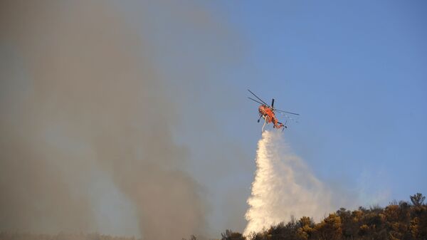 希腊圣山爆发林火 出动6架飞机灭火 - 俄罗斯卫星通讯社